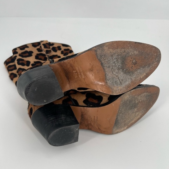 Paris Texas Leopard Animal Print Calf Hair Leather Western Cowboy Boots - Picture 9 of 10